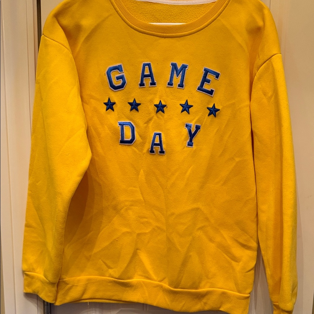 GAME DAY Yellow Crewneck Sweatshirt